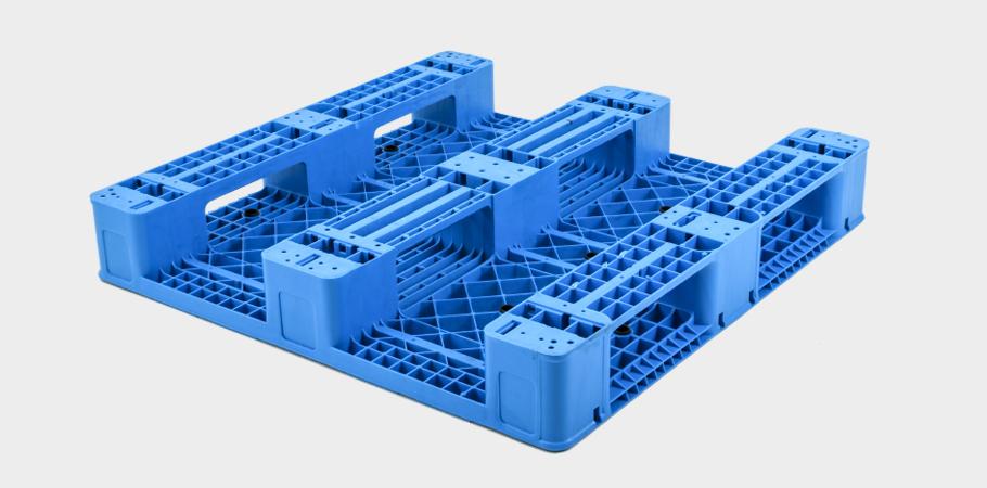 江蘇常州軒盛塑業(yè)1010網(wǎng)格川字塑料倉庫托盤背面