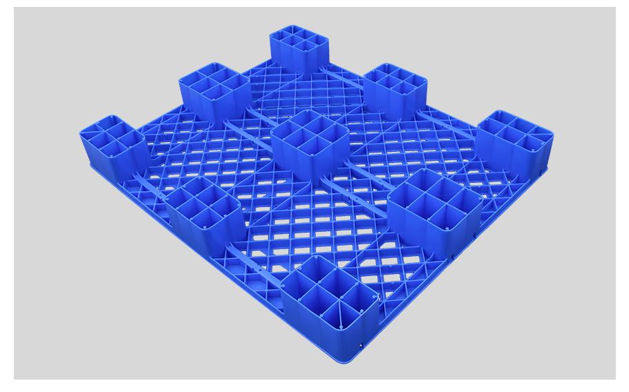 軒盛塑業(yè)1210網(wǎng)格大九腳塑料托盤反面 軒盛塑業(yè)1210網(wǎng)格大九腳塑料托盤反面