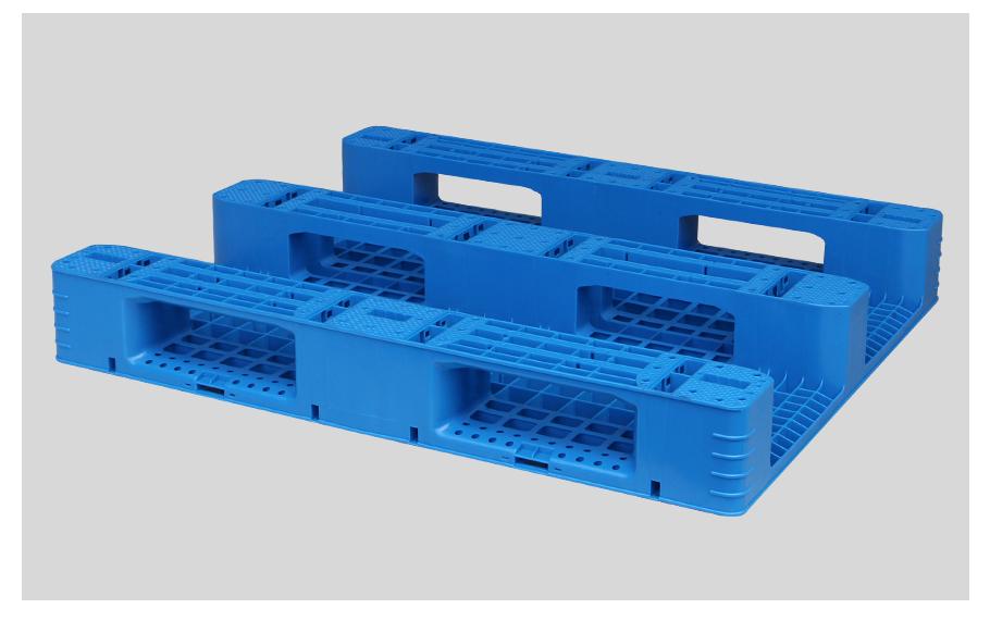 1210網(wǎng)格川字塑料托盤反面