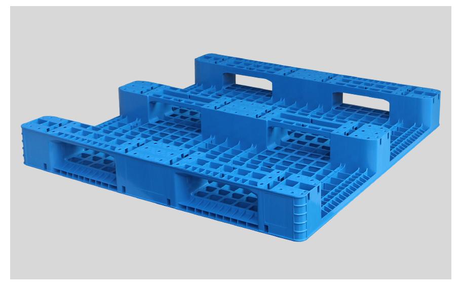 1212網(wǎng)格川字塑料托盤背面
