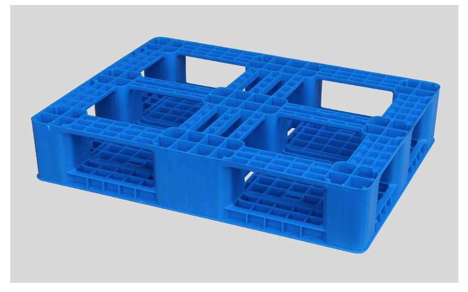 8060網(wǎng)格田字塑料托盤反面
