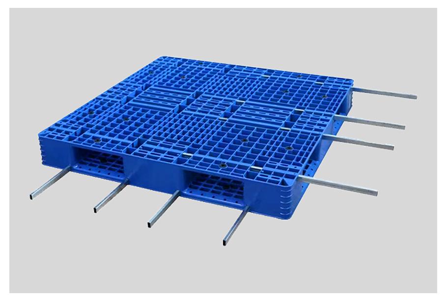 鋼管加固-1111網(wǎng)格田字塑膠托盤