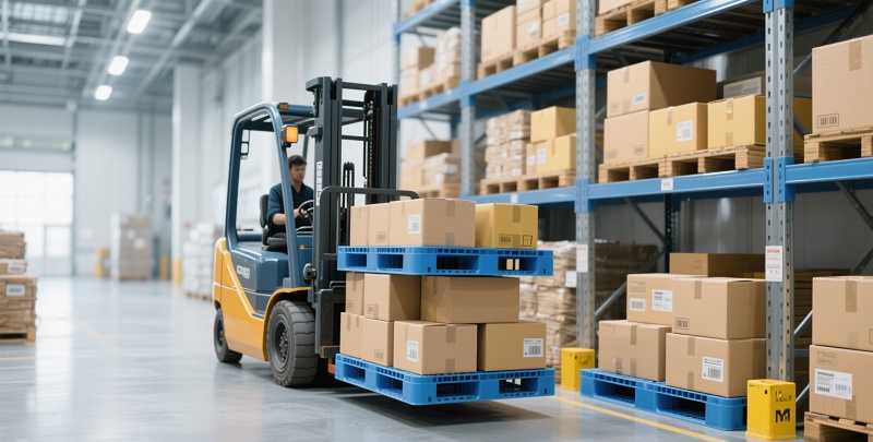 倉庫應(yīng)用-網(wǎng)格田字塑料托盤